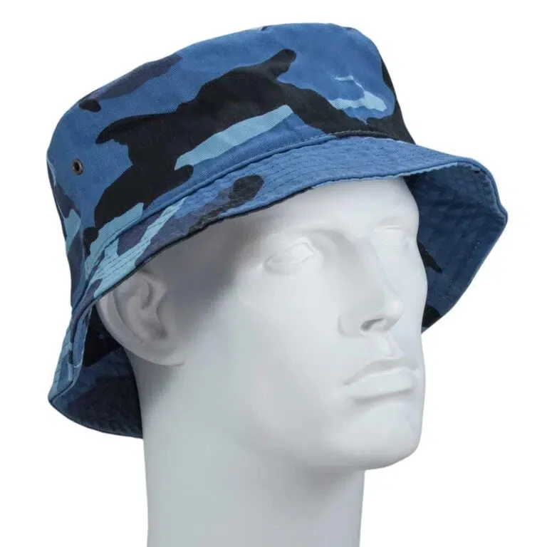 Blue Camo Bucket Hats Blue Camo Bucket Hats