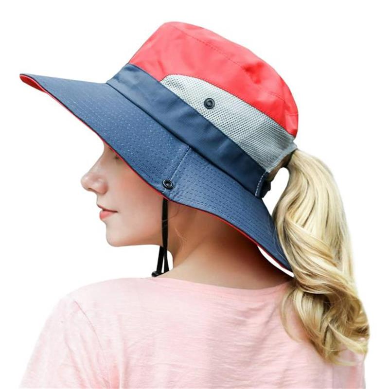ponytail sun hat with uv protection 2